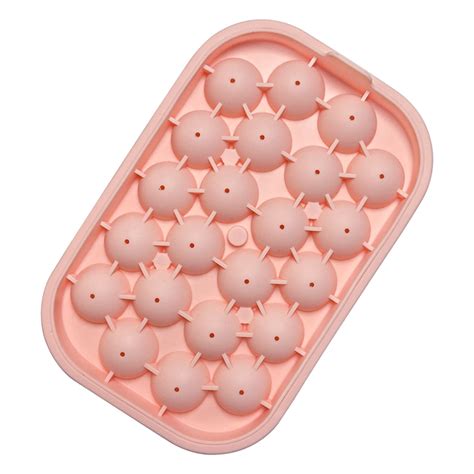 Vikakiooze Round Ice Cube Tray with Lid,Ice Ball Maker Mold,Small Round ...