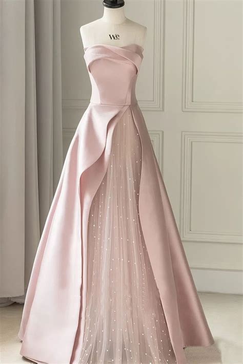 Starays Pink tube top evening dress | Evening gowns, Evening dresses ...