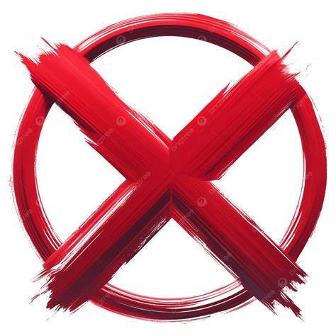 Bold Red X Mark For Cancel Or Error, Red X, X Mark, Brush Stroke PNG ...