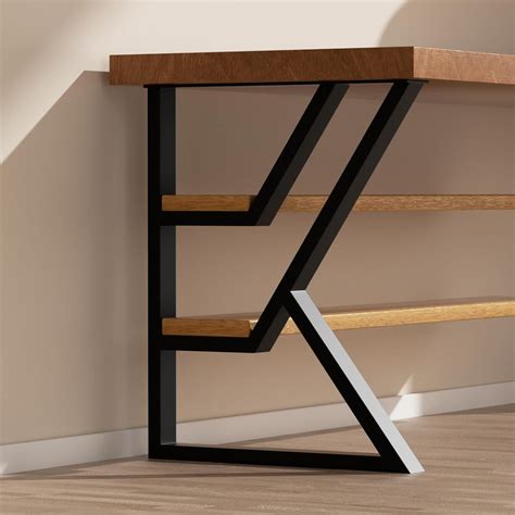 PHWOTAN Upgraded 3 Tier Table Legs 30 inch x 24 inch, K-Shaped Desk ...