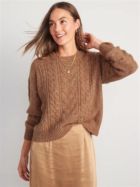 Heathered Cable-Knit Sweater | Old Navy