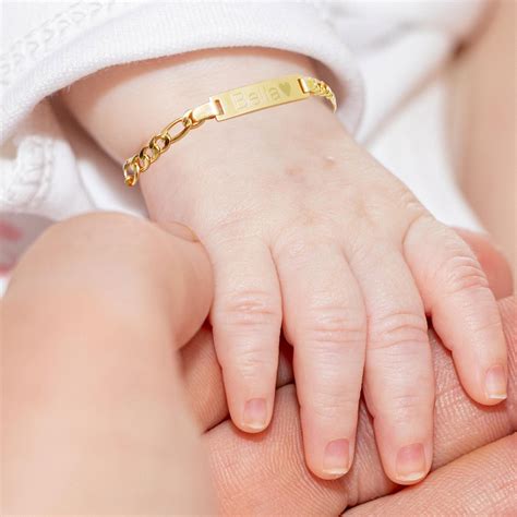 Baby Bracelet Gold,newborn,engraved,gold, Silver, Toddler Bracelets ...
