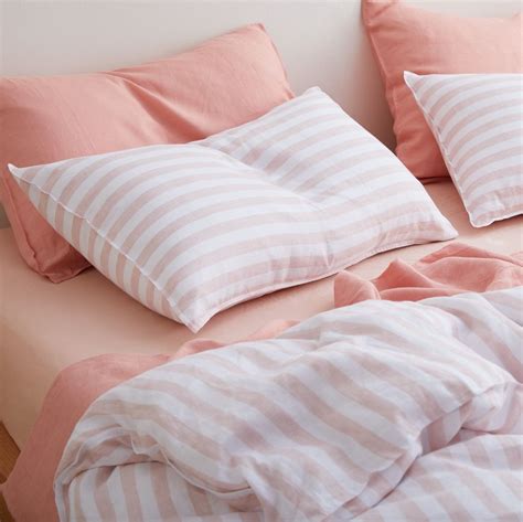 Pink Bedding | Fitted bed sheets, Striped sheets, Pink bedding