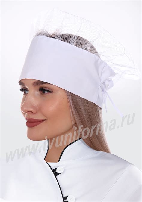 Колпак повара "Гриб" с сеткой женский (тиси) - купить в Минске, цена