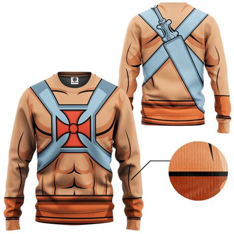 Master Of The Universe He Man Costume Hoodie Sweatshirt T-Shirt ...