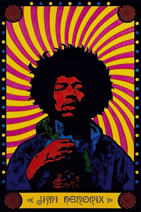 Jimi Hendrix Vintage Red House Rock Poster | Etsy in 2021 | Psychedelic ...