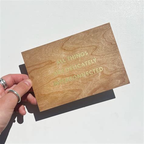 Jenny Holzer - All Things are Delicately Interconnected Wooden Postcard ...