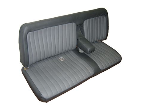 1988 GMC K1500 Std Cab Pickup Seat Upholstery Bench w/ Arm Rest & w/o Headrest, Med. Blue Vinyl ...