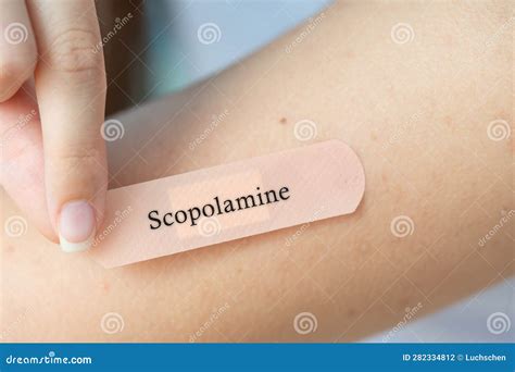 Scopolamine Transdermal Patch Stock Photo - Image of sickness ...