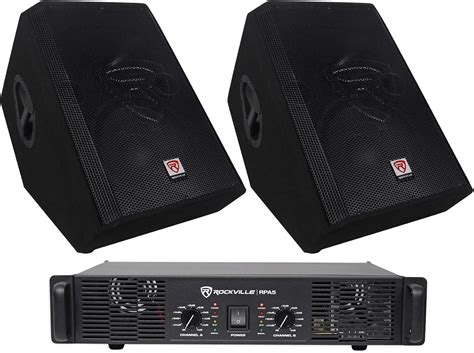 Amazon.com: Rockville 2 RSM12P 12" 2000 Watt Passive Stage Floor ...