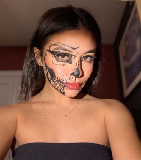 skeleton face | Easy skeleton makeup tutorial, Easy skeleton makeup ...