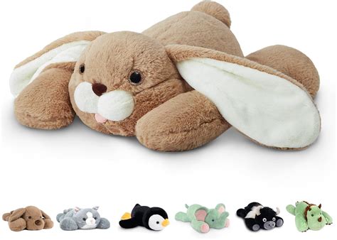 Amazon.com: Niuniu Daddy 20" | 3.3 Pound Bunny Weighted Stuffed Animals ...