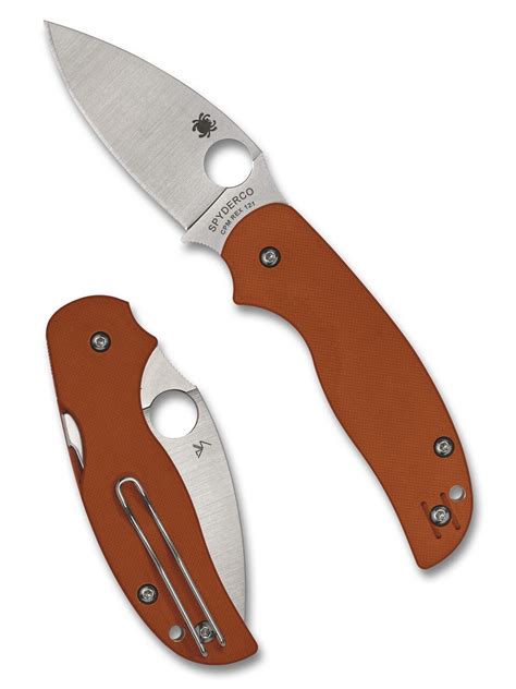 Spyderco Sage 5 C123GBORP | Satin CPM REX 121 | Orange G-10 | National ...