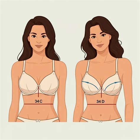 Which Bra Size 34C vs 34D is Bigger and Why?- Bra Size Chart