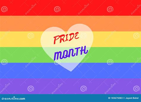 Illustration Av Färglös Regnbågsflagga Eller Prideflagga På Lgbtq ...