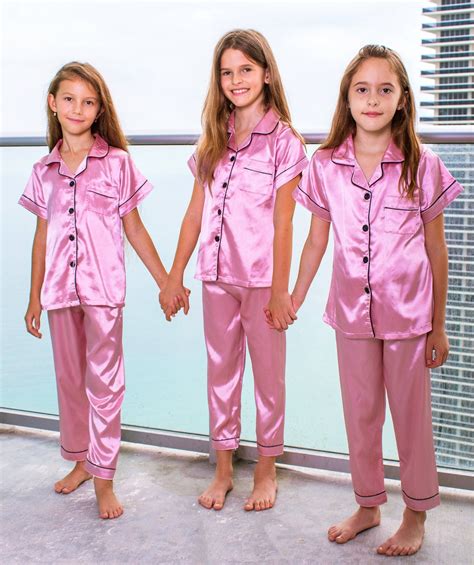 Kids Unisex Satin Customized Pajama Sets - Sunny Boutique Miami