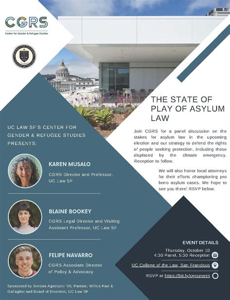 Mark your calendars for this event on October 10 @ 4:30, UC Law SF ...