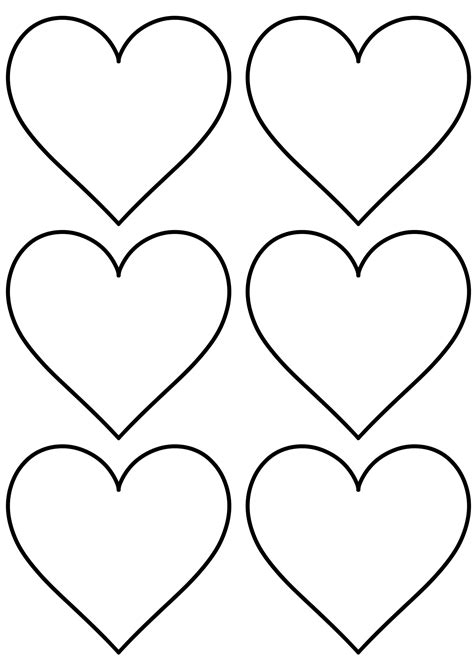 Printable Small Hearts Template