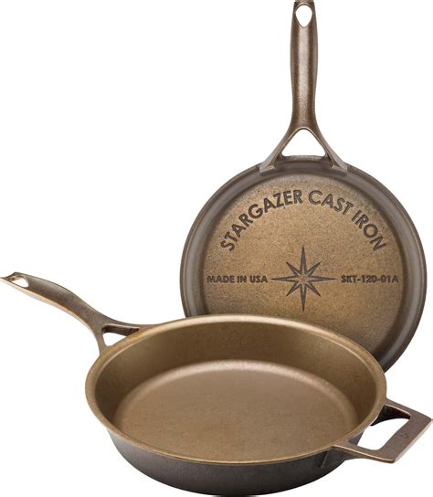 Amazon.com: Stargazer 12-Inch Cast Iron Skillet | Made in USA, Seasoned ...