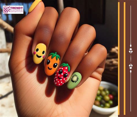 45 Easy Fruit Nail Designs You Have to Try - Trendy Canva