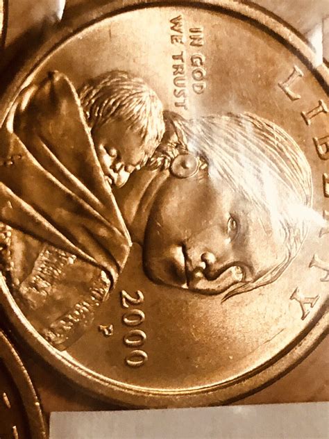 2000-P $1 Wounded Eagle Sacagawea Dollar USA Error Coin 2000 ...