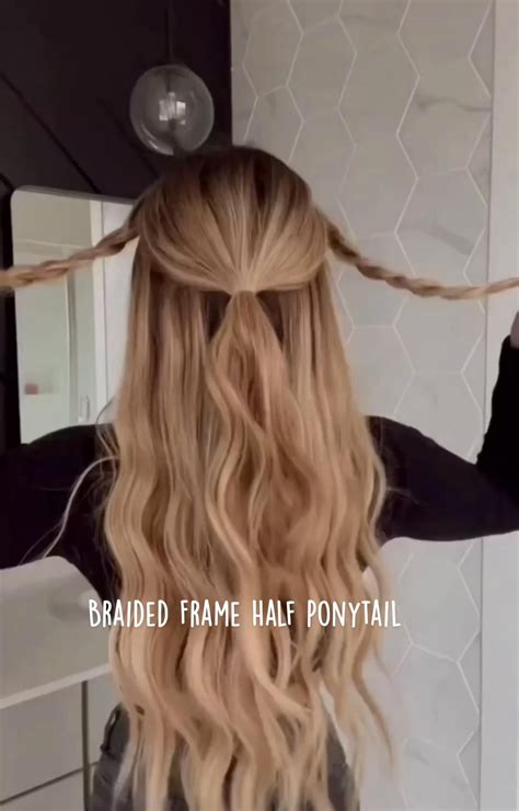 Braided frame half ponytail – Artofit