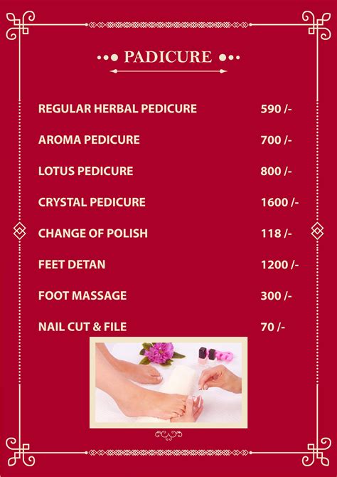 Manicure & Pedicure Rates Jawed Habib Salon Hazratganj