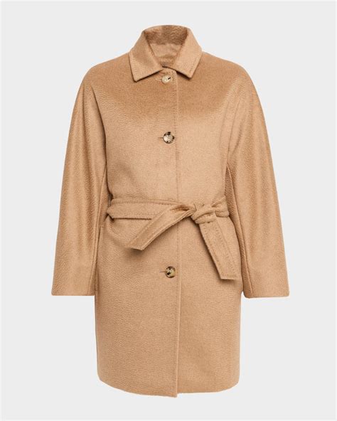 Max Mara Filato Single-Breasted Camel Hair Coat | Neiman Marcus