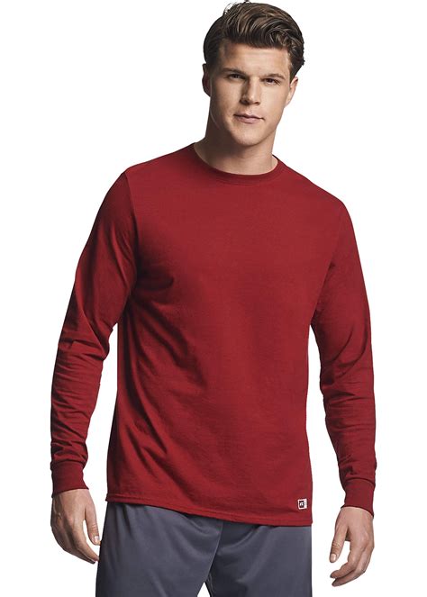 Russell Athletic Men's Dri-Power Cotton Performance Long Sleeve Tee w ...