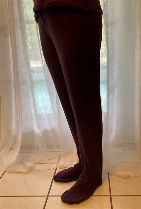 Adult Footed Pajama Pants With Feet Pajamas CUSTOM Bamboo Stretch ...