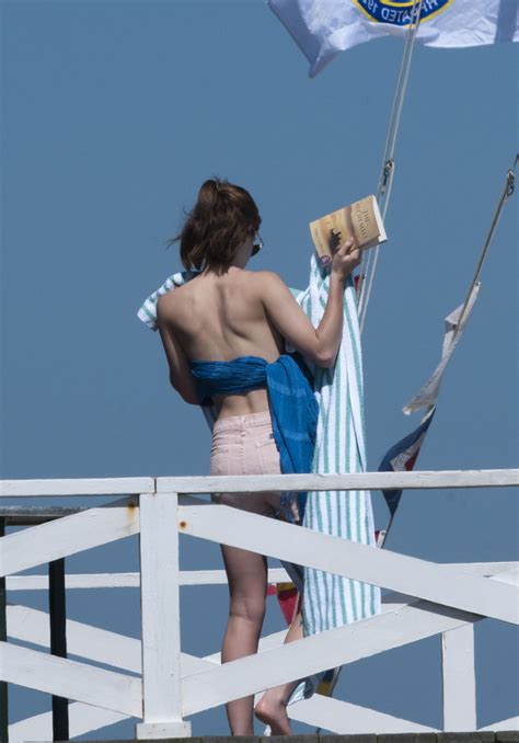 EMMA WATSON in Undies Sunbathing in the Hamptons - HawtCelebs