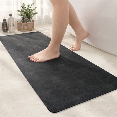 PABUBE Quick Dry Bath Mat, Non Slips Bathroom Rug Ultra Thin, Super ...