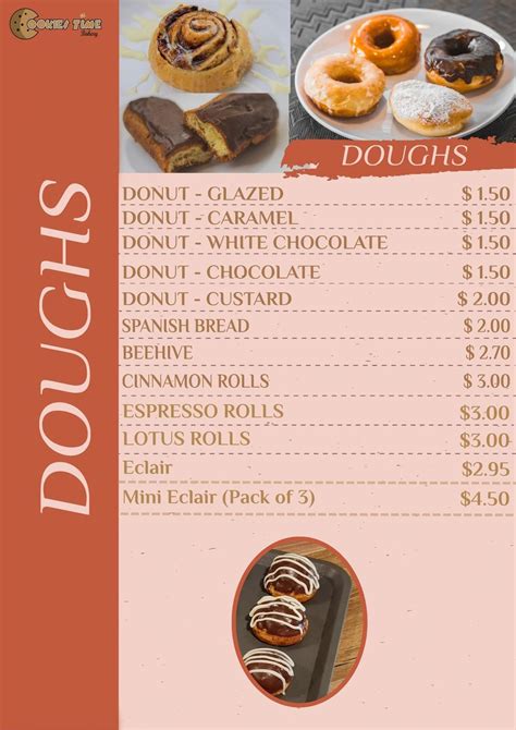 Shacabka Branch Menu | Cookies Time Bakery