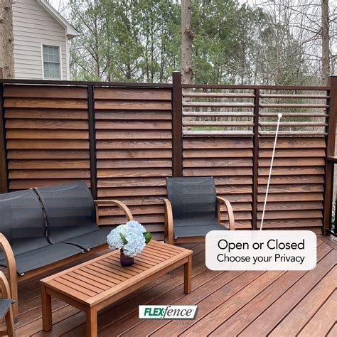 Louvered Privacy Fence | Privacy wall outdoor, Privacy wall on deck ...