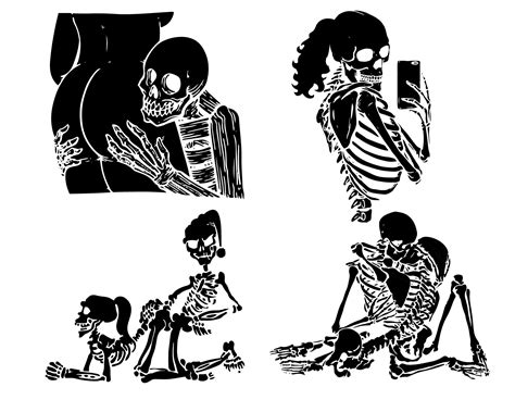4 Skeletons Clipart SVG, Sex Positions SVG, Kamasutra PNG, Funny Selfie ...