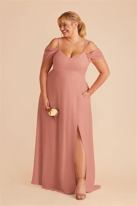 Dusty Rose Bridesmaid Dresses Plus Size