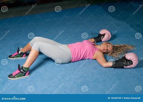 Knocked out stock photo. Image of boxer, woman, knockout - 16540760