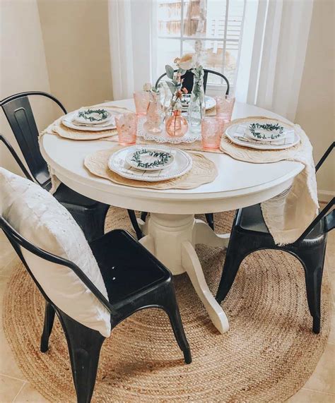 Round White Dining Table With Metal Chairs - Soul & Lane