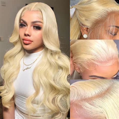 Amazon.com : JGMI 13x6 613 Lace Front Wig Human Hair 150% Density 613 ...