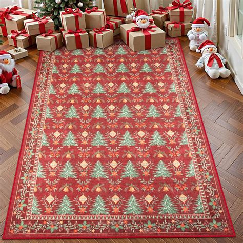 Amazon.com: Yuemasi Christmas Washable Rug 3x5, Non Slip Soft Christmas ...