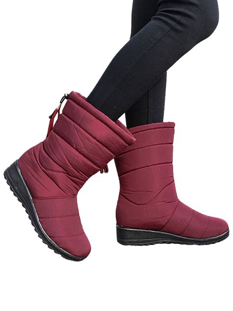 Harsuny Womens Snow Boots, Ladies Waterproof Winter Boots, Slip-ons Mid ...