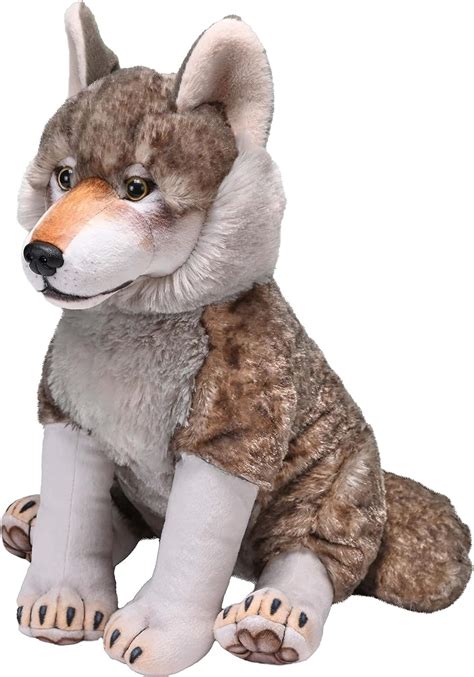 Wild Republic Artist Collection Realistic 15" Plush Wolf, Stuffed ...