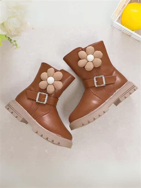 Girls Elegant Boots with Flowers By Liv and Mia – Mia Belle Girls