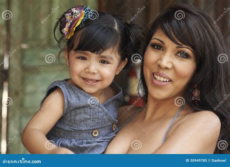 Beautiful Latina Mother and Daughter Stock Image - Image of happy, park: 30949785