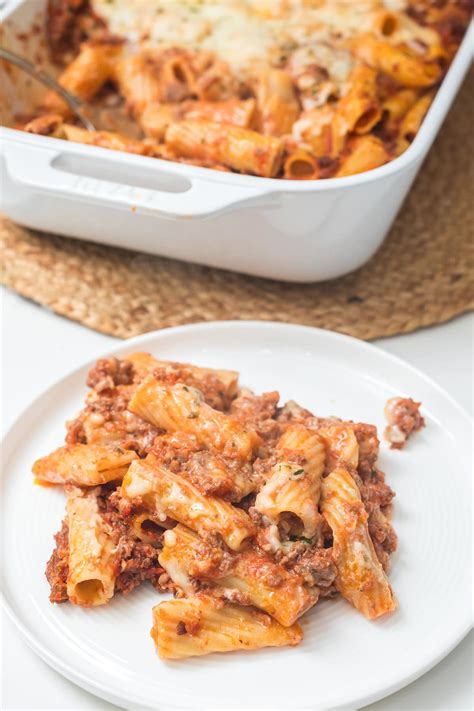 Baked Ziti without Ricotta - Courtney's Sweets