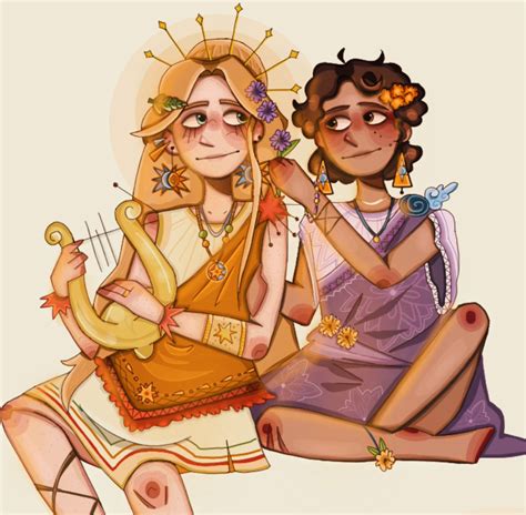 Apollo and Hyacinth // 🌻 x 🪻 // …………………. The moon will sing a song for ...
