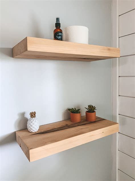 Solid Wood Floating Shelves | Easy to Install | Maple Floating Shelves ...