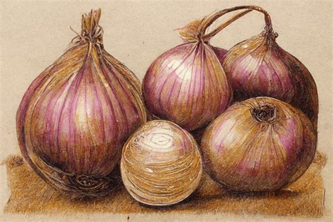Onion Drawing With Colour at Howard Franklin blog