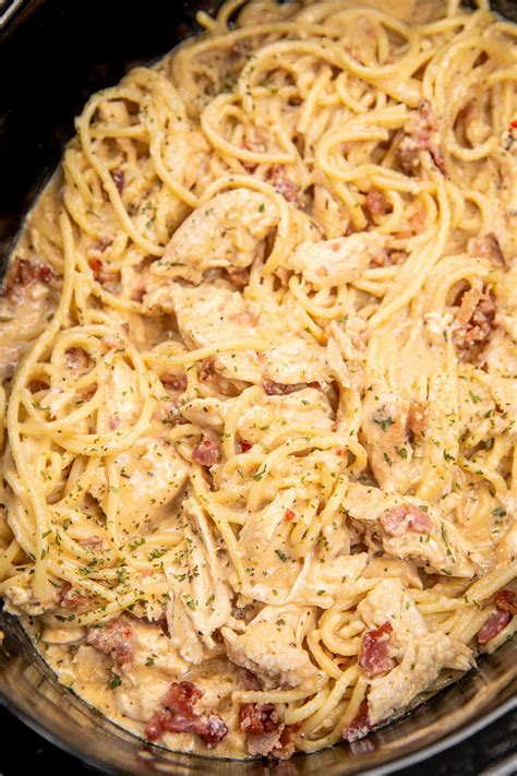 Slow Cooker Chicken Spaghetti - Plain Chicken