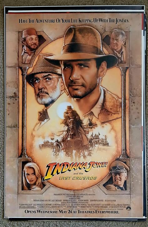 Indiana Jones Movie Poster Last Crusade May 20 Release 1989 - Etsy